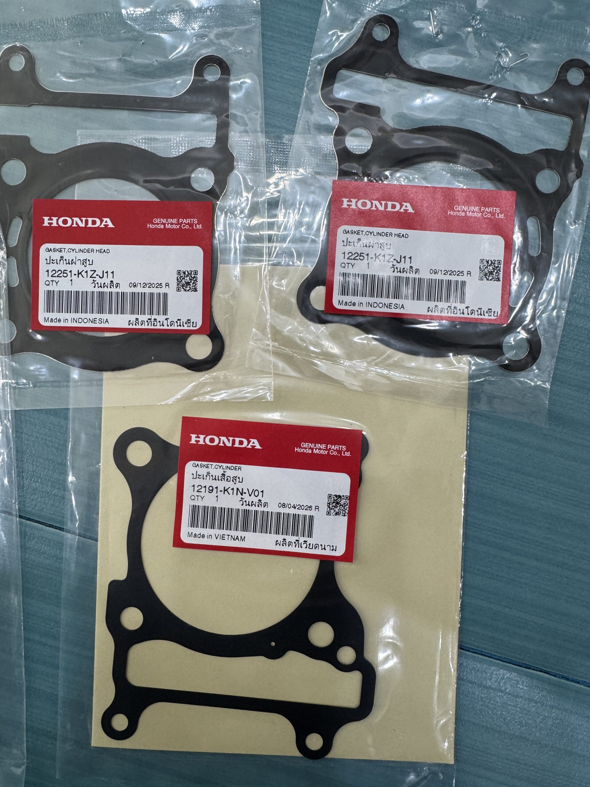 Honda genuine parts made in different countries