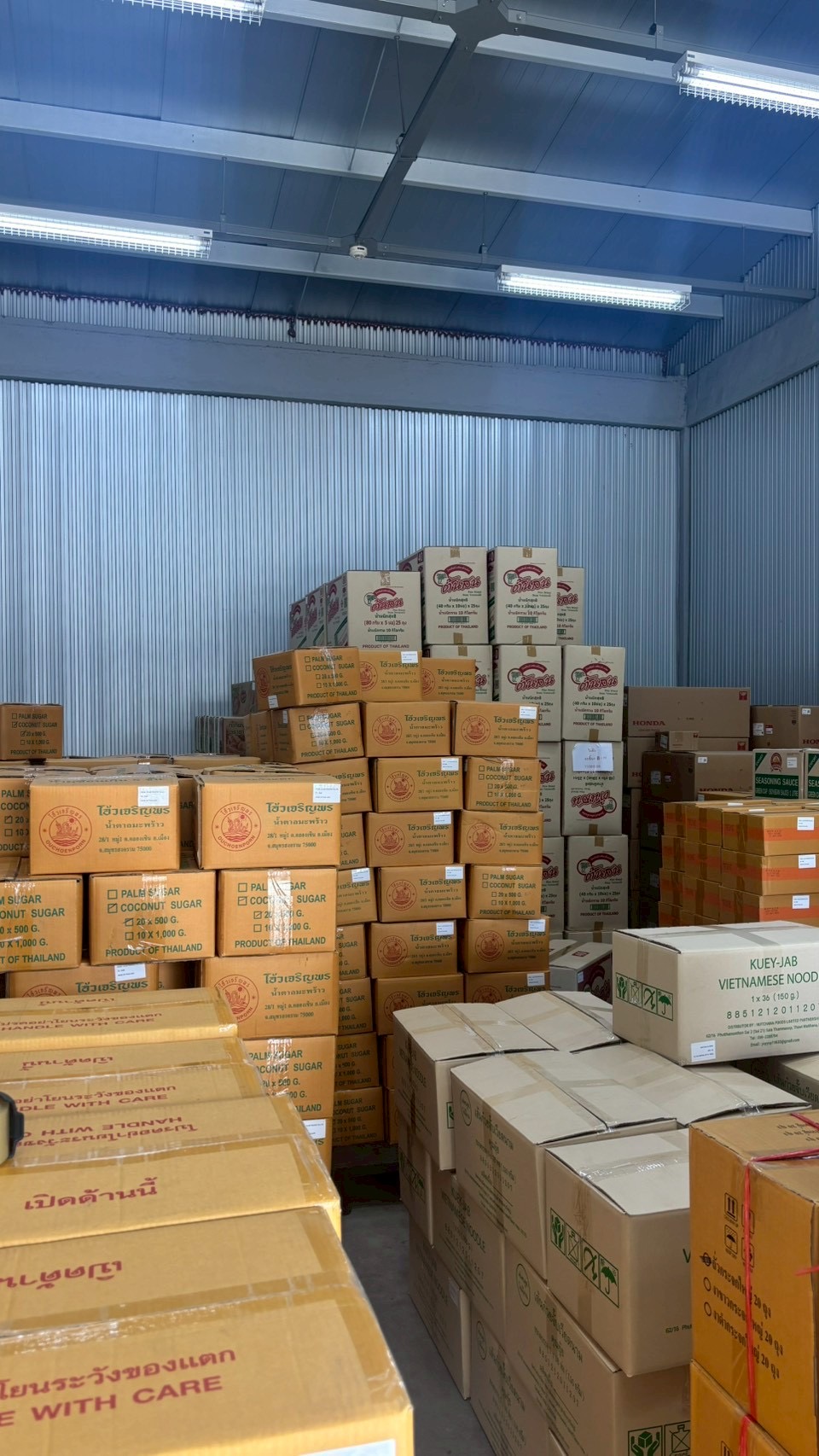 Food export labeling and product inspection before shipment