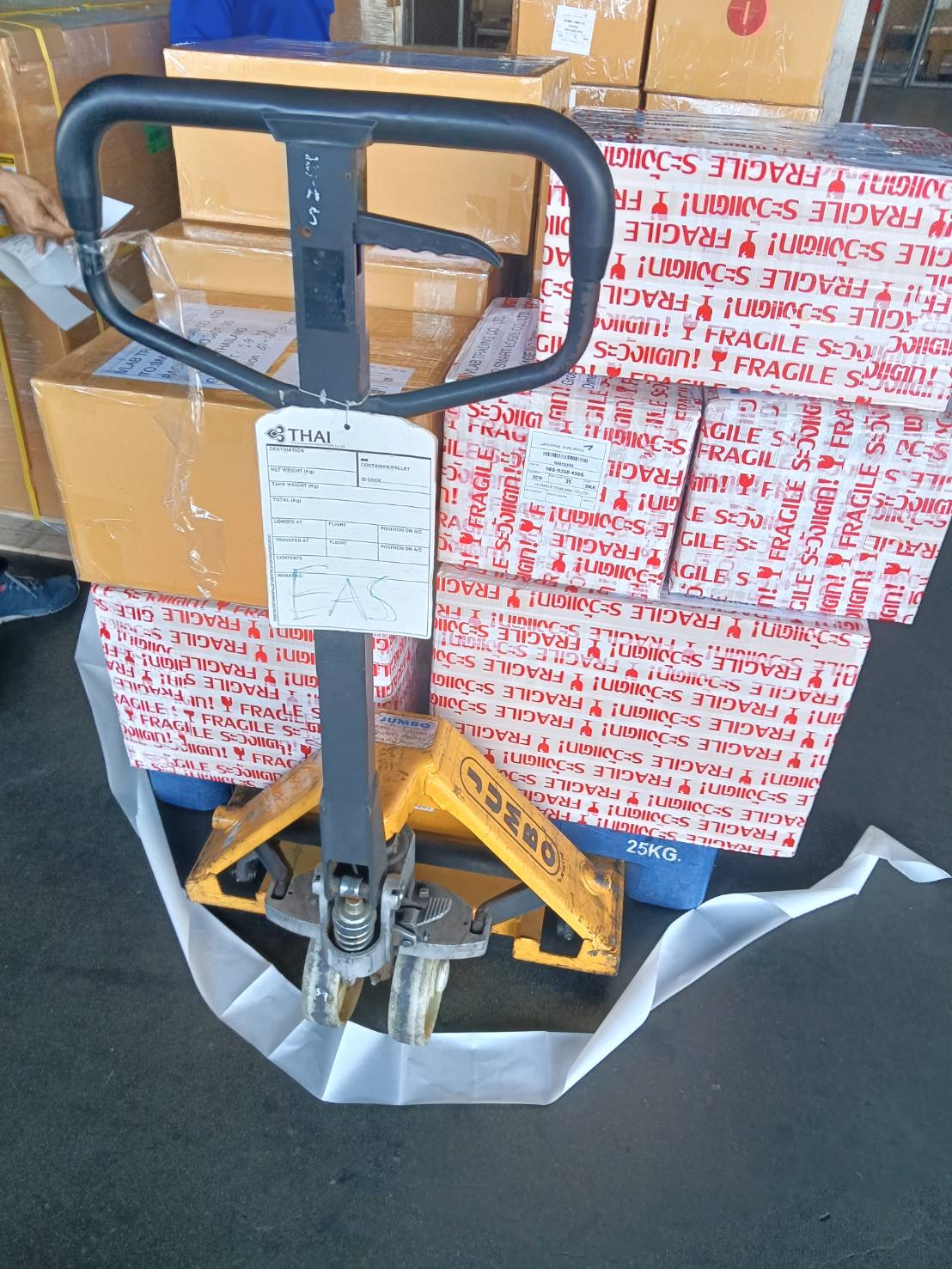 VLAB cargo weight and dispatch operation