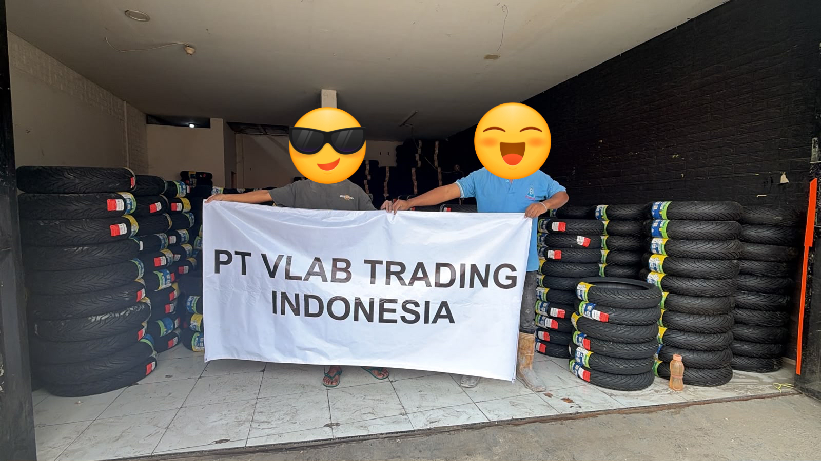 Motorcycle tires handled through VLAB Indonesia market channels